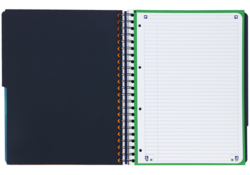 Projectboek Oxford School A4+ lijn 4-gaats 240 pagina's 80gr aqua