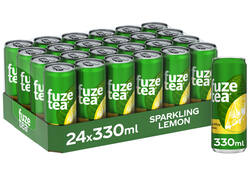 Frisdrank Fuze Tea Black Tea sparkling lemon blik 330ml