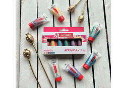 Acrylverf Talens Art Creation Metallic 12ml set à 6 kleuren