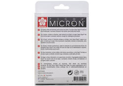 Fineliner Sakura Pigma Micron set à 10 schrijfbreedtes zwart