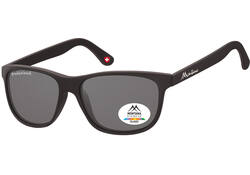 Zonnebril Montana met smoke gepolariseerd glas mat zwart