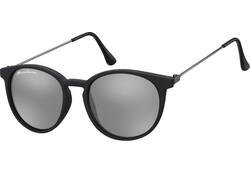 Zonnebril Montana met Revo rond spiegelglas mat zwart