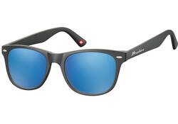 Zonnebril Montana met Revo blauw glas zwart
