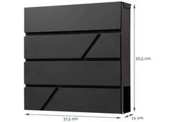 Brievenbus BRASQ PB200 Deluxe wand zwart