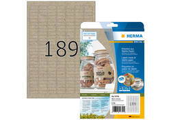 Etiket HERMA 10750 25.4 x 10mm silphie bruin 3780 stuks