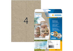 Etiket HERMA 10756 105x148 mm silphie bruin 80 stuks