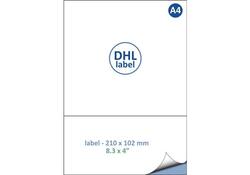 Retourlabel DHL IEZZY A4 1.000 vel 210x102mm 1000 labels