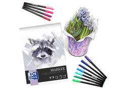 Tekenblok Oxford Marker A4 15 vel 180 gram
