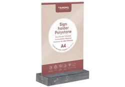 Kaarthouder Europel A4 Polystone antraciet