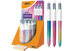 Balpen Bic 4kleuren gradient medium assorti