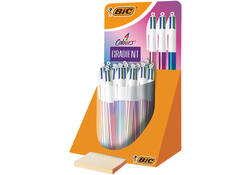 Balpen Bic 4kleuren gradient medium assorti