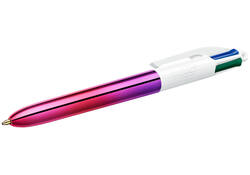 Balpen Bic 4kleuren gradient medium assorti