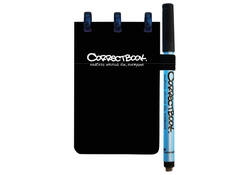 Notitieboek Correctbook A7 blanco 40blz ink black