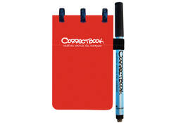 Notitieboek Correctbook A7 blanco 40blz horizon red