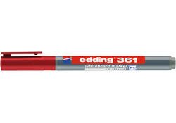 Viltstift edding 361 whiteboard rond 1mm rood