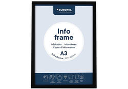 Infokader Europel zelfklevend A3 zwart