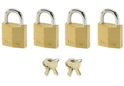 Hangslot MasterLock 4 gelijksluitend messing 20mm