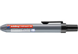 Viltstift edding 12 whiteboard drukknop rond 1.5-3mm zwart