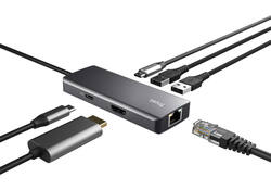 Adapter Trust DALYX 6-in-1 USB-C multipoort grijs