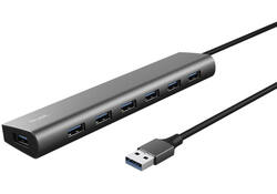 Hub Trust HALYX 7-port USB-A 3.2 zilver