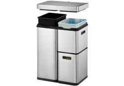 Afvalbak EKO Mirage Plus sensor 30liter en 2x15liter RVS
