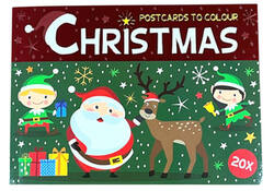 Kleurkaarten kerst blok à 20 kaarten