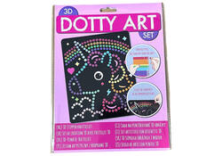 Knutselset 3D dotty art assorti