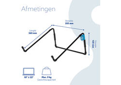 Laptopstandaard R-Go Travel Zwart