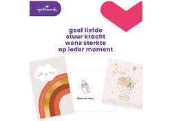 Wenskaart Hallmark navulset geboorte dochter 6 kaarten