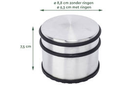Deurstopper BRASQ met rubberen ringen rvs