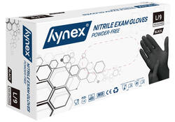 Handschoen Hynex L nitril zwart pak à 100 stuks