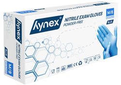 Handschoen Hynex M nitril blauw pak à 100 stuks