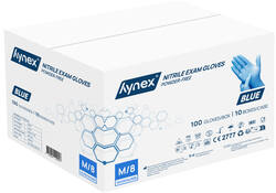 Handschoen Hynex M nitril blauw pak à 100 stuks