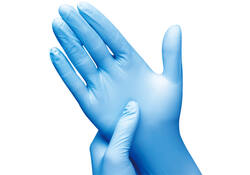 Handschoen Hynex M nitril blauw pak à 100 stuks