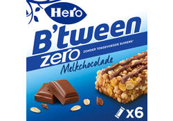 Tussendoortje Hero B'tween melkchocolade zero 6pack reep 20gr