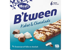 Tussendoortje Hero B'tween kokos chocolade 6pack reep 25gr