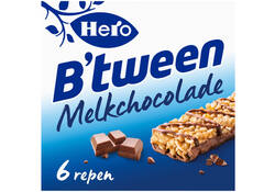 Tussendoortje Hero B'tween melkchocolade 6pack reep 25gr