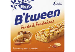 Tussendoortje Hero B'tween pinda&pindakaas 6pack reep 25gr