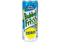 Fruitdrank DubbelFrisss appel perzik zero blik 250ml