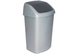 Afvalbak Curver Swing 50 liter zilver