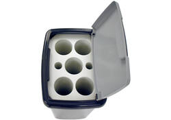 Afvalbak Vepa Bins bekerinzet 5-gaats 50 liter grijs