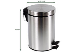 Afvalbak BRASQ pedaalemmer 20 liter rvs