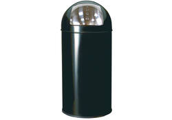 Afvalbak BRASQ Push Bin rond 40 liter zwart