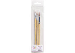 Penseel Qrea synthetisch haar set à 3 breedtes