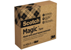 Plakband Scotch Magic 810 19mmx33m transparant 14 rollen + plakbandhouder zwart