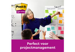 Memoblok 3M Post-it Z-Note R330 Super Sticky 76x76mm assorti kleur 20 + 4 gratis