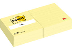 Memoblok 3M Post-it 630 76x76 mm lijn geel
