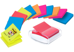 Memoblokdispenser 3M tbv Post-it Z-Note 76x76mm transparant + 12 blok Z-notes