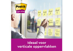 Memoblok 3M Post-it 622 Super Sticky 47.6x47.6mm geel 21 + 3 gratis