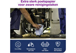Reinigingsdoek Tork Heavy-Duty W4 gevouwen 100 vel blauw 130082